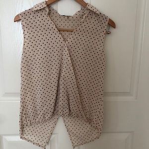 Love Culture Heart Dot Blouse Sz S
